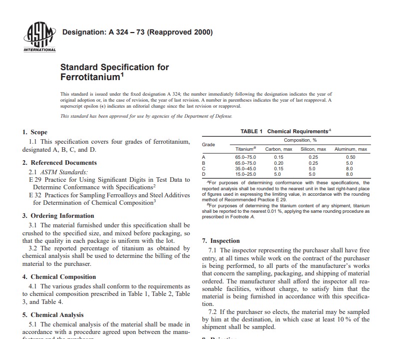 Astm A 324 – 73 (Reapproved 2000) Pdf free download