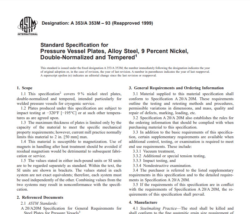 Astm A 353 A 353M – 93 (Reapproved 1999) Pdf free download