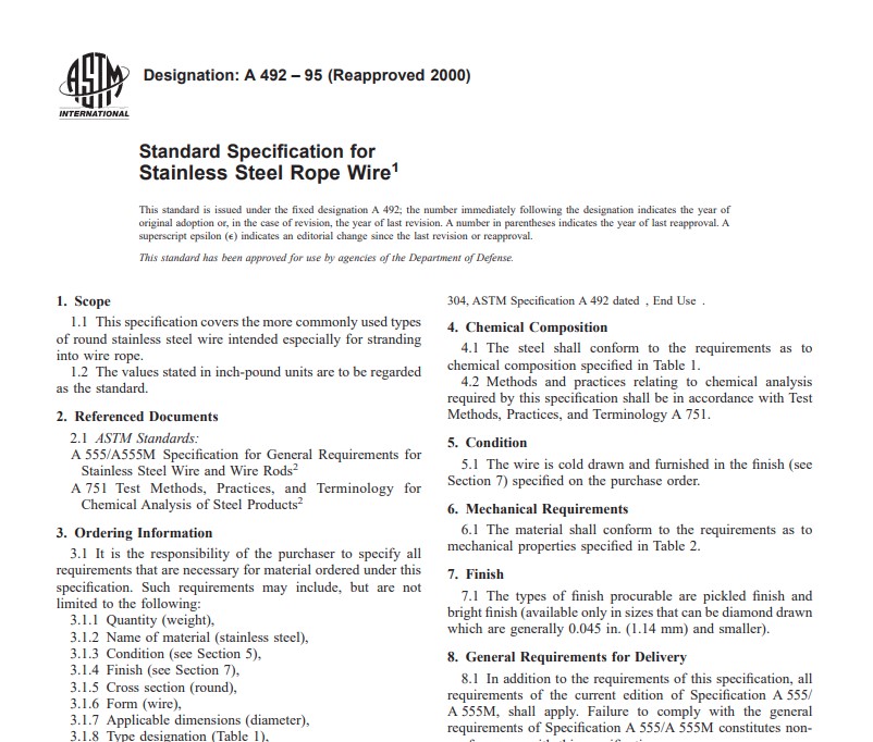 Astm A 492 – 95 (Reapproved 2000) Pdf free download