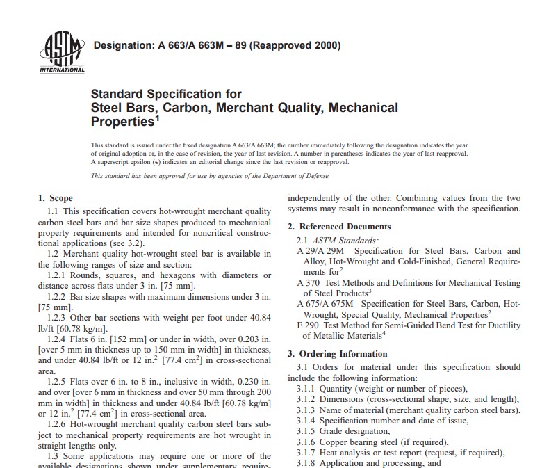 Astm A 663 A 663M – 89 (Reapproved 2000) Pdf free download