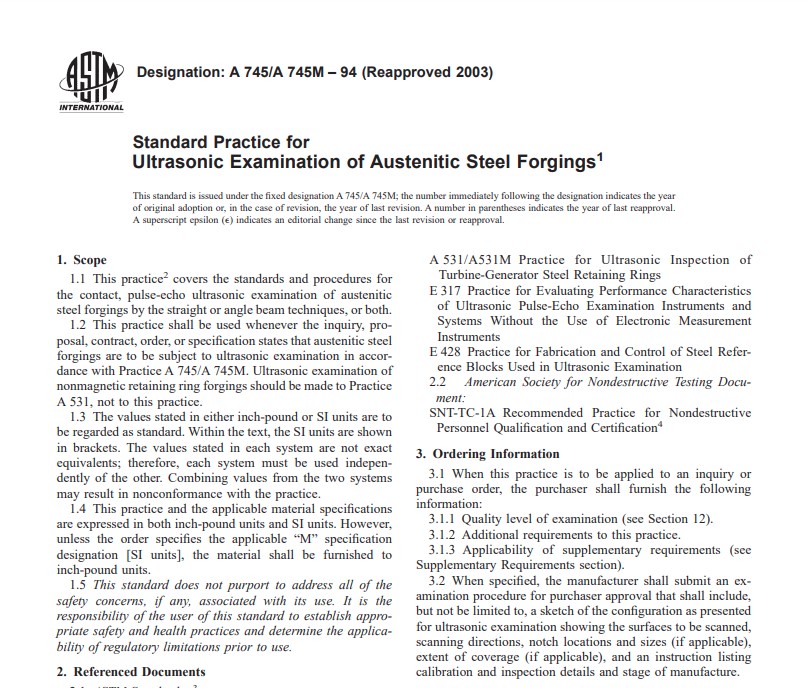 Astm A 745 A 745M – 94 (Reapproved 2003) Pdf free download