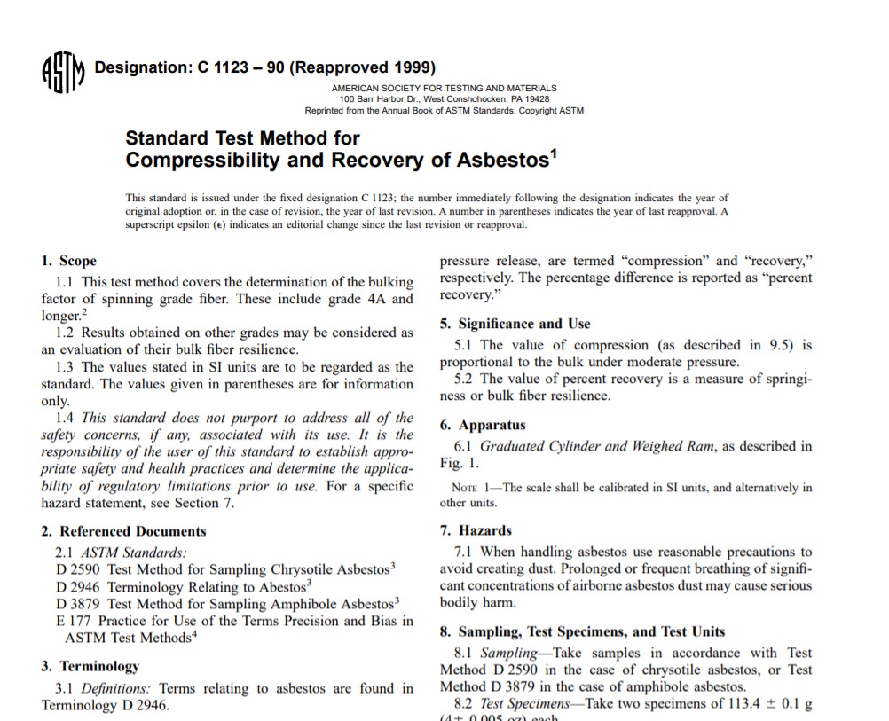 Astm C 1123 – 90 (Reapproved 1999) Pdf free download