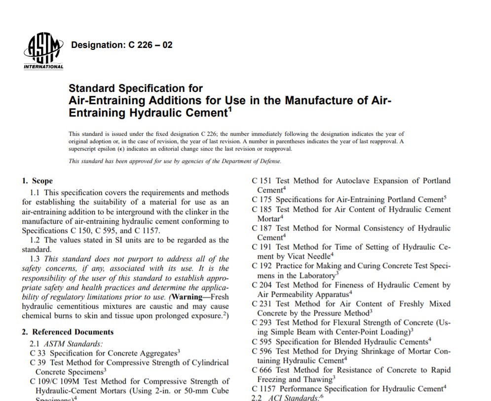 Astm C 226 – 02 pdf free download