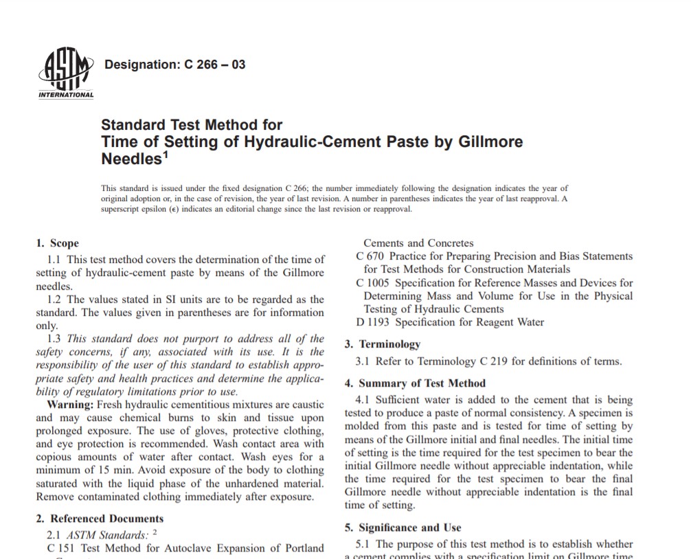 Astm C 266 – 03 pdf free download