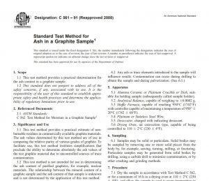 Astm C 561 – 91 (Reapproved 2000) Pdf free download