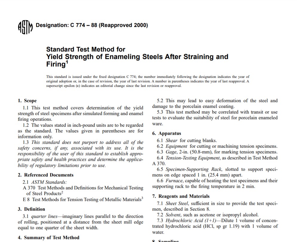 Astm C 774 – 88 (Reapproved 2000) Pdf free download