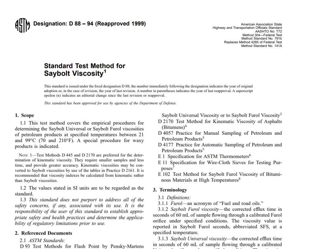 Astm D 88 – 94 (Reapproved 1999) Pdf free download