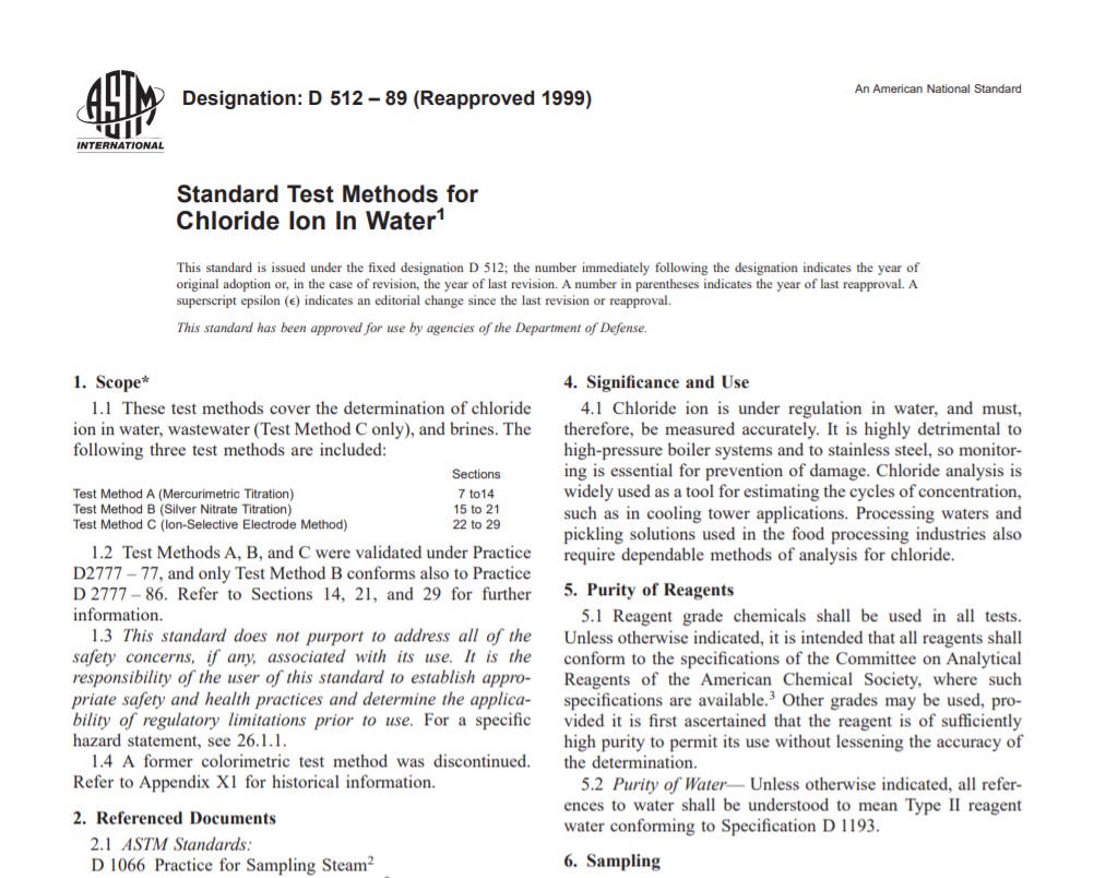 Astm D 512 – 89 (Reapproved 1999) Pdf free download