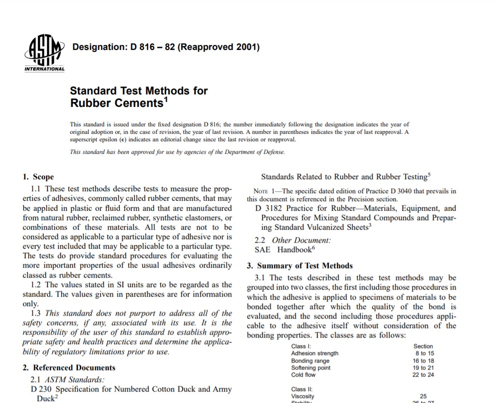 Astm D 816 – 82 (Reapproved 2001) Pdf free download