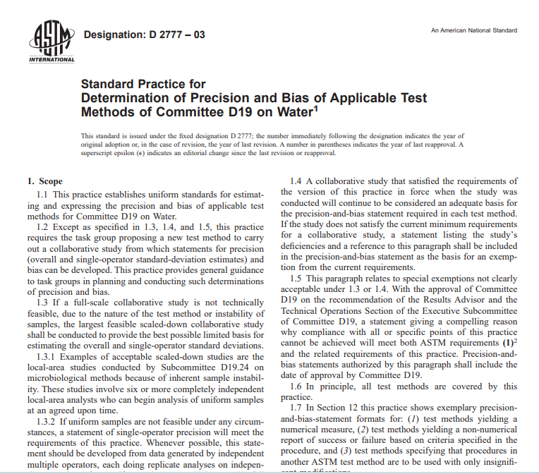 Astm D 2777 – 03 pdf free download