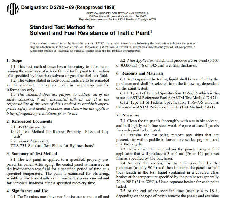 Astm  D 2792 – 69 (Reapproved 1998) pdf free download