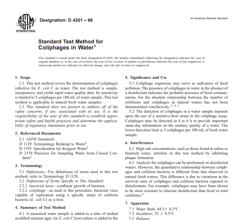 Astm D 4201 – 96 pdf free download